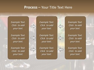 A Row Of Different Colored Drinks On A Bar PowerPoint Template