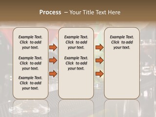 A Row Of Different Colored Drinks On A Bar PowerPoint Template