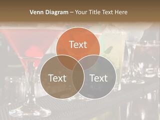 A Row Of Different Colored Drinks On A Bar PowerPoint Template