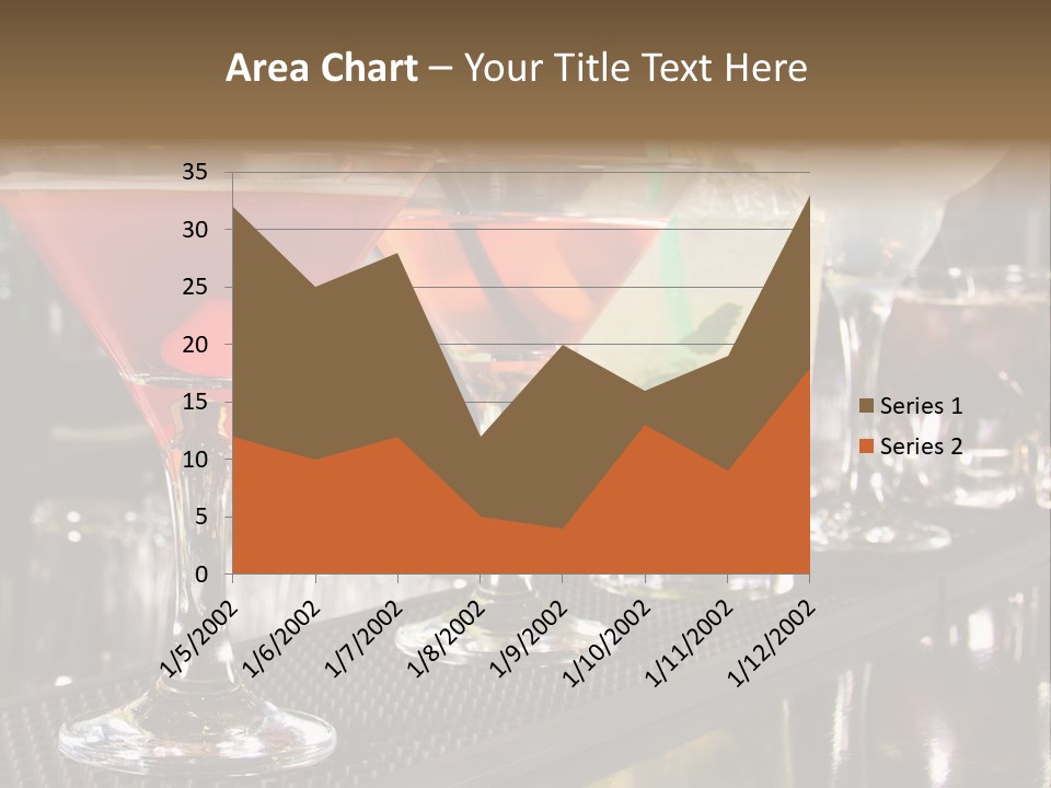 A Row Of Different Colored Drinks On A Bar PowerPoint Template