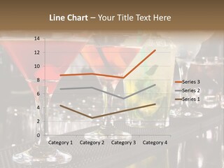A Row Of Different Colored Drinks On A Bar PowerPoint Template