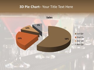 A Row Of Different Colored Drinks On A Bar PowerPoint Template