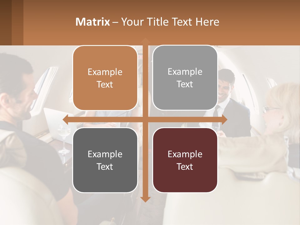 A Group Of People Sitting In An Airplane PowerPoint Template