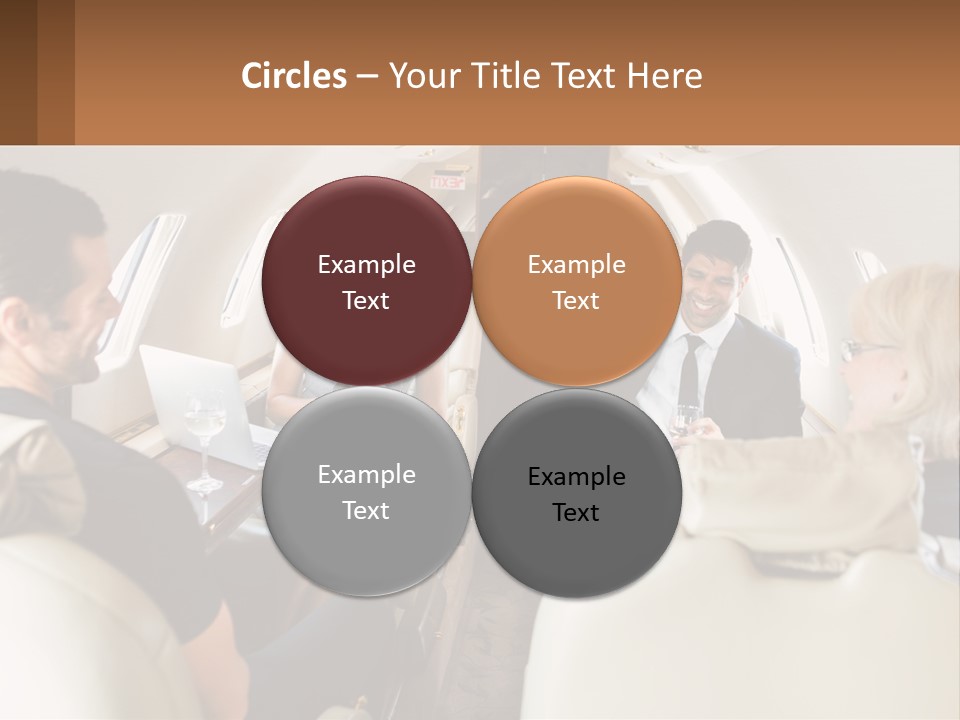 A Group Of People Sitting In An Airplane PowerPoint Template