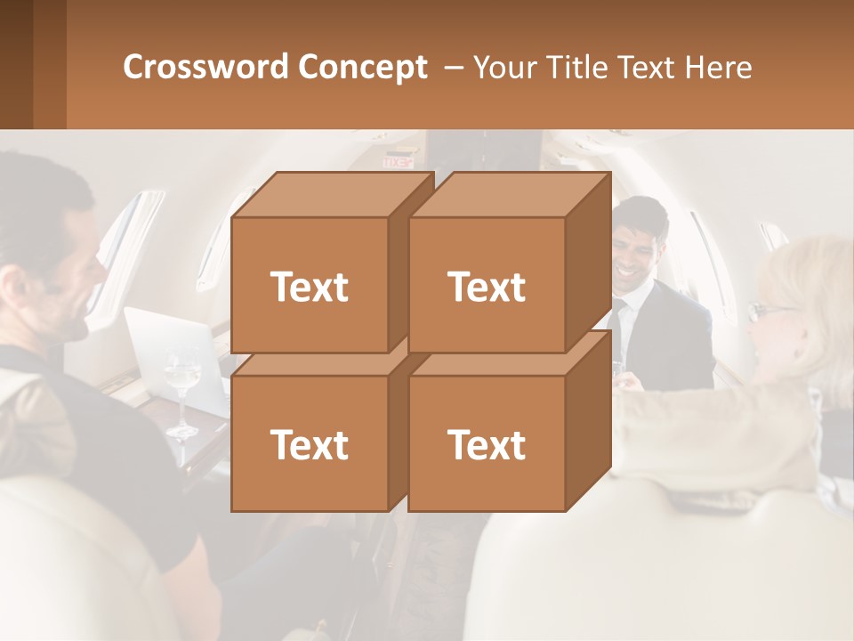 A Group Of People Sitting In An Airplane PowerPoint Template