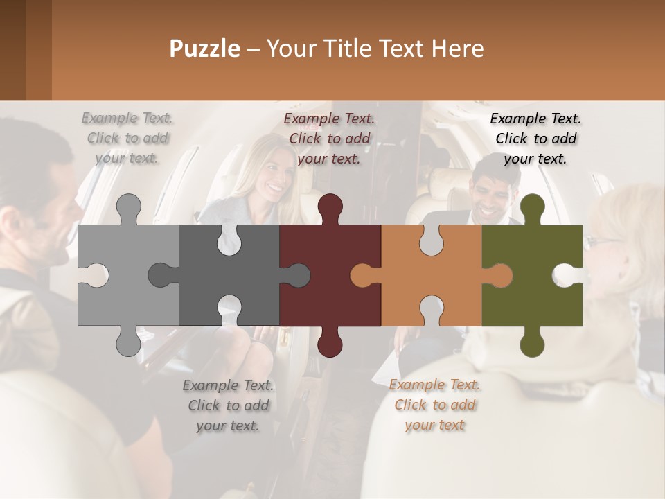 A Group Of People Sitting In An Airplane PowerPoint Template