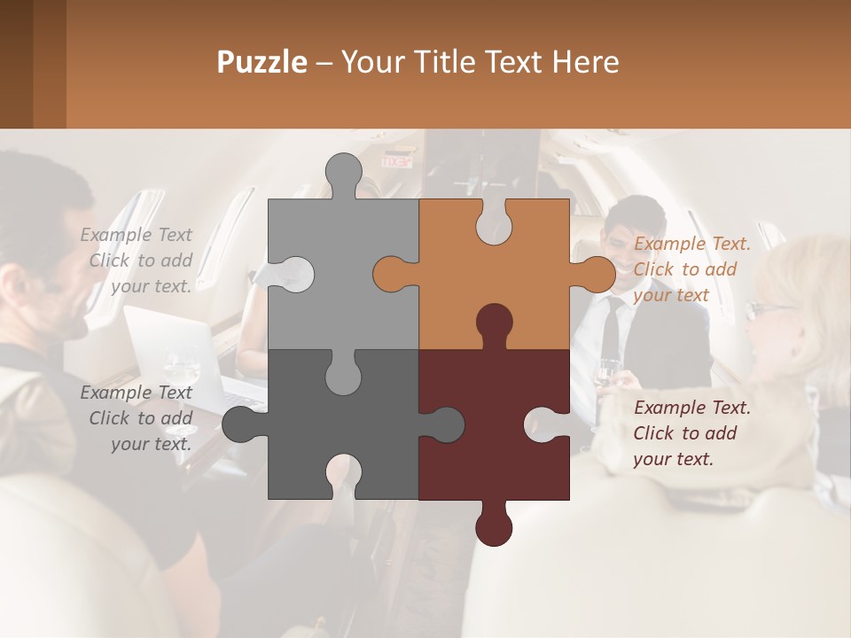 A Group Of People Sitting In An Airplane PowerPoint Template