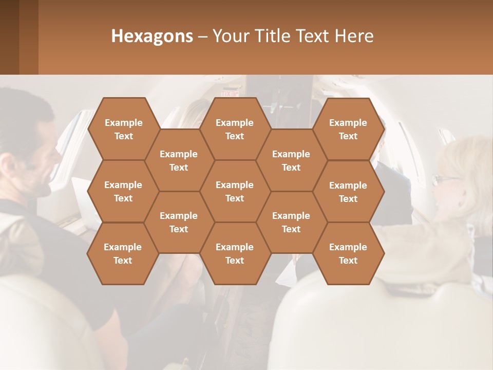 A Group Of People Sitting In An Airplane PowerPoint Template