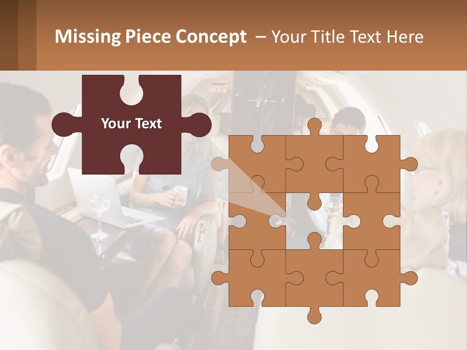 A Group Of People Sitting In An Airplane PowerPoint Template