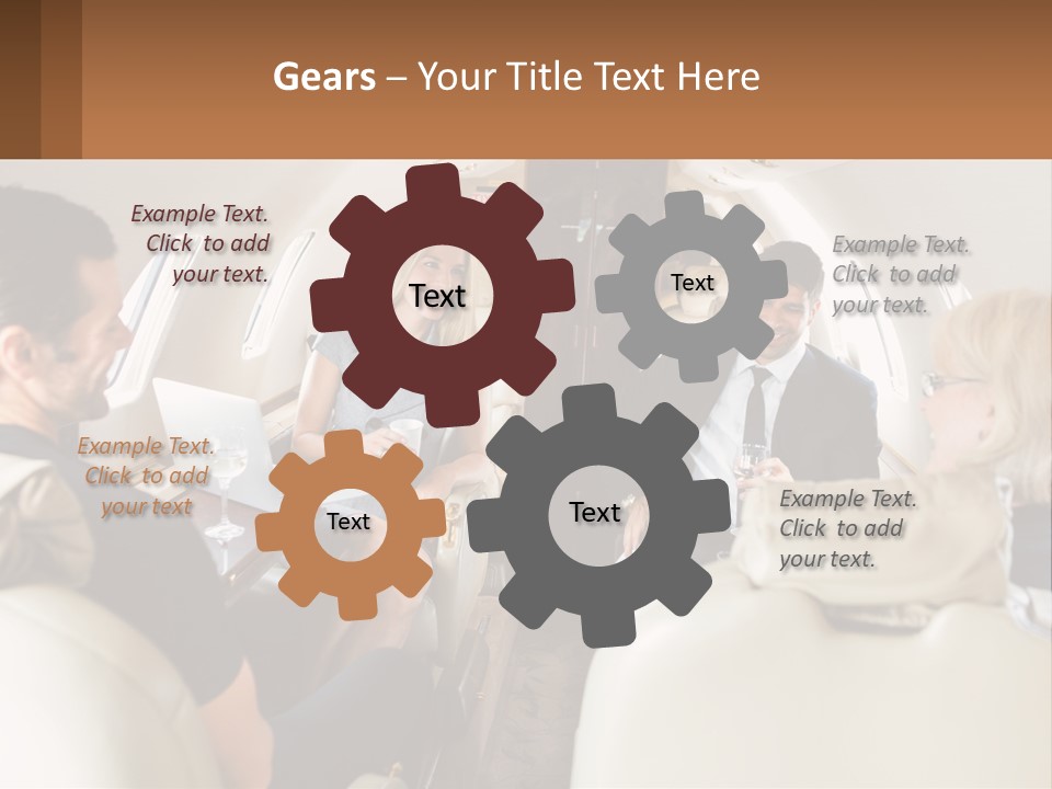 A Group Of People Sitting In An Airplane PowerPoint Template