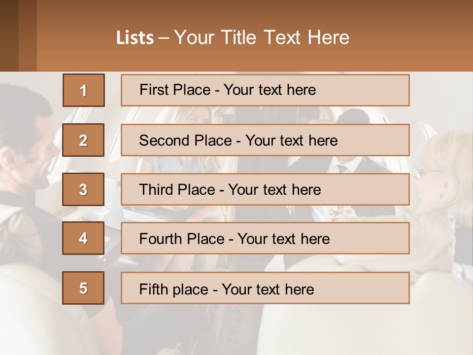 A Group Of People Sitting In An Airplane PowerPoint Template