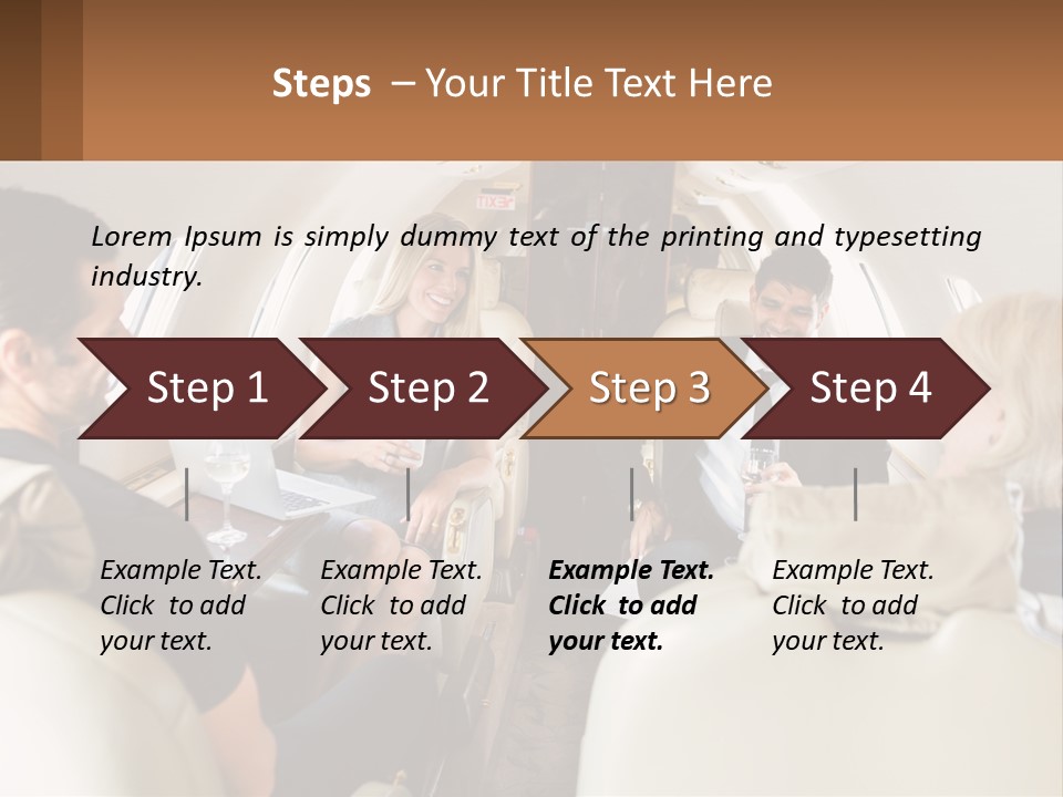 A Group Of People Sitting In An Airplane PowerPoint Template