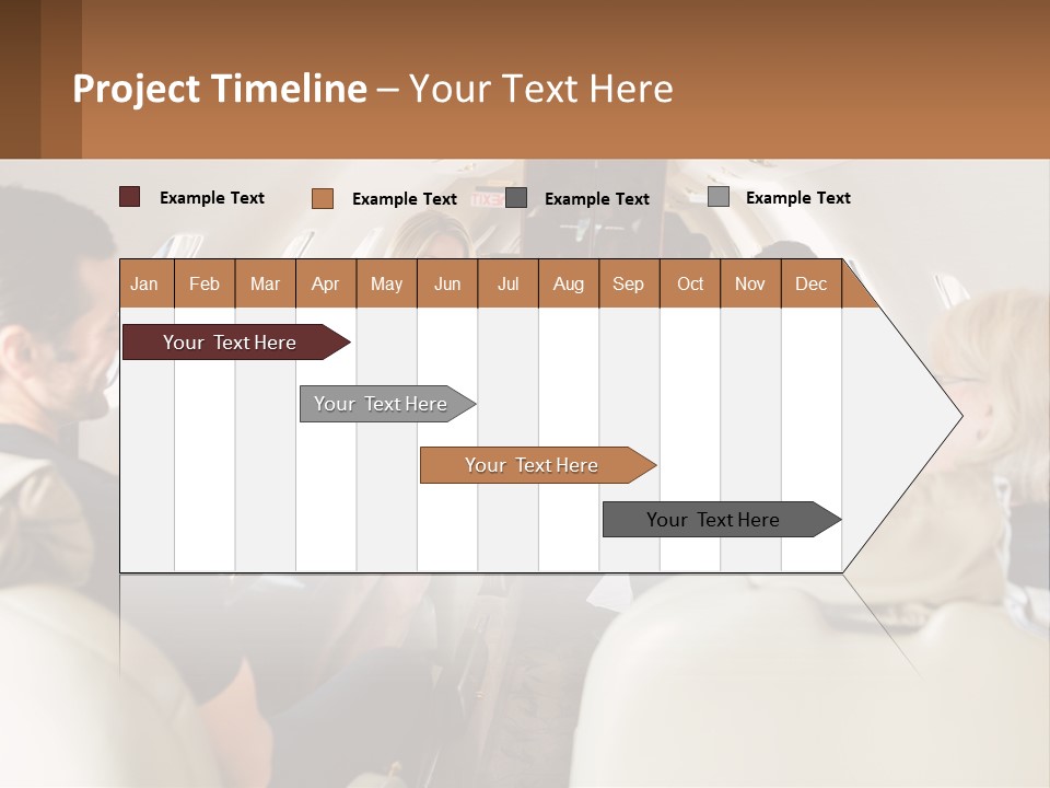 A Group Of People Sitting In An Airplane PowerPoint Template