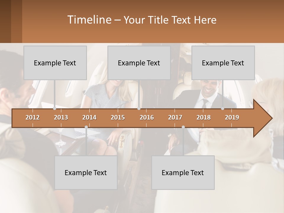 A Group Of People Sitting In An Airplane PowerPoint Template