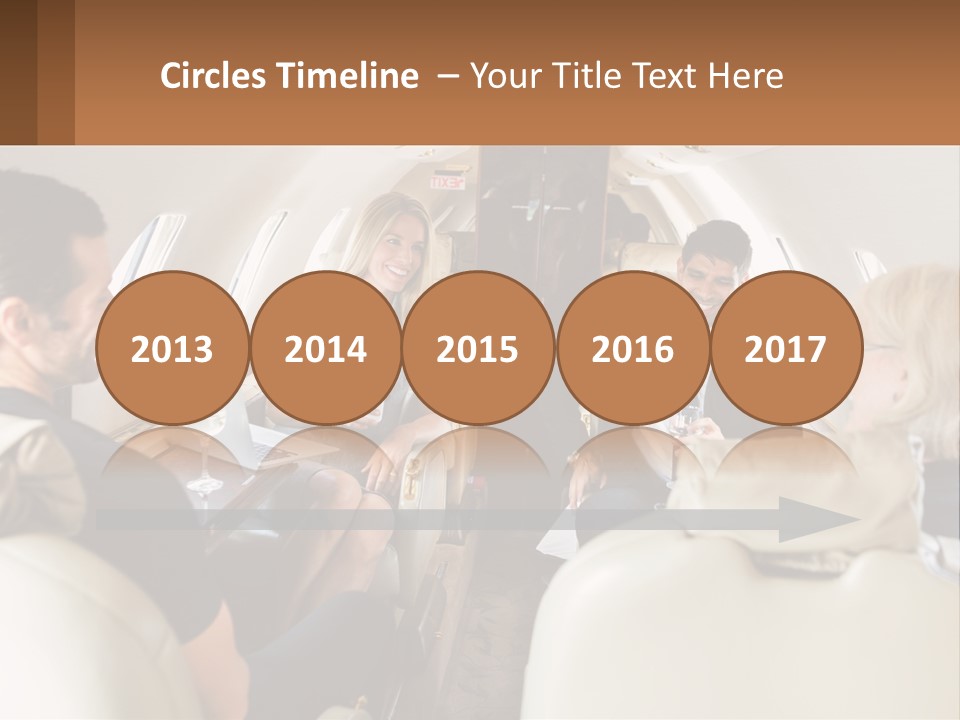 A Group Of People Sitting In An Airplane PowerPoint Template