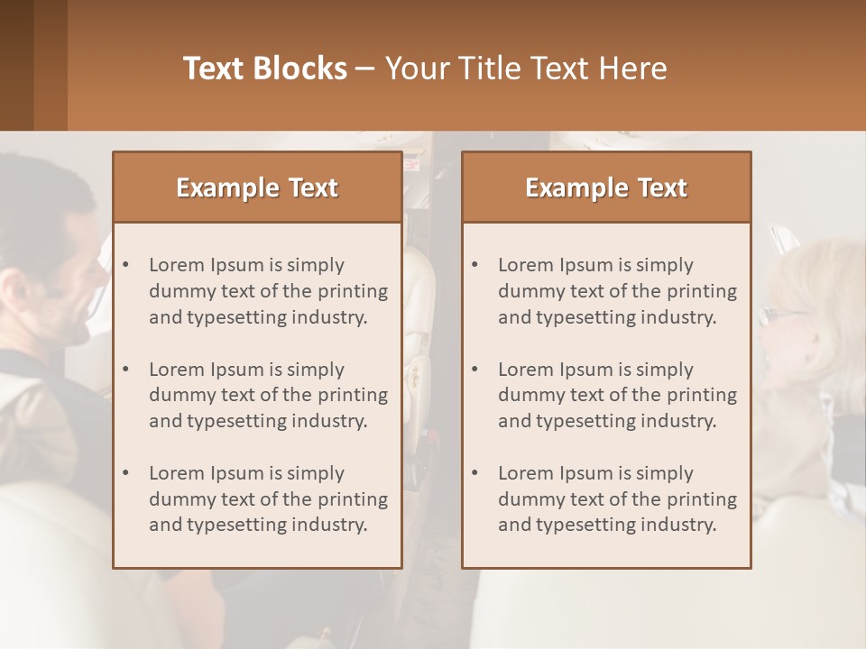 A Group Of People Sitting In An Airplane PowerPoint Template