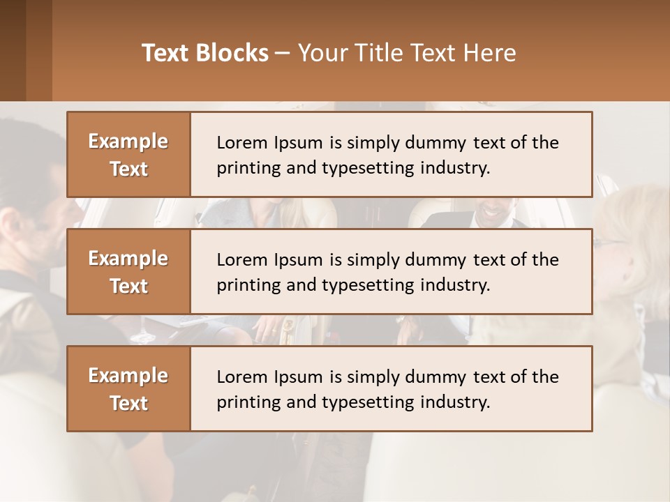 A Group Of People Sitting In An Airplane PowerPoint Template