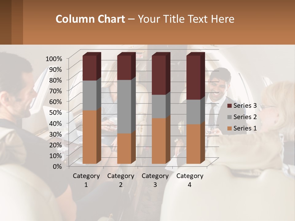 A Group Of People Sitting In An Airplane PowerPoint Template