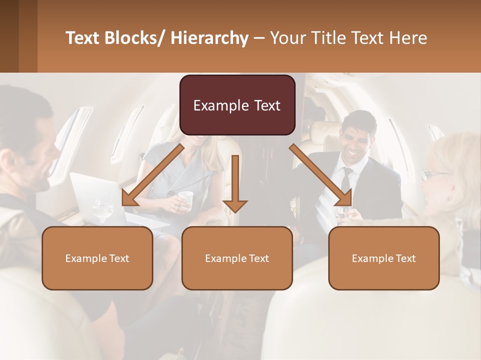A Group Of People Sitting In An Airplane PowerPoint Template