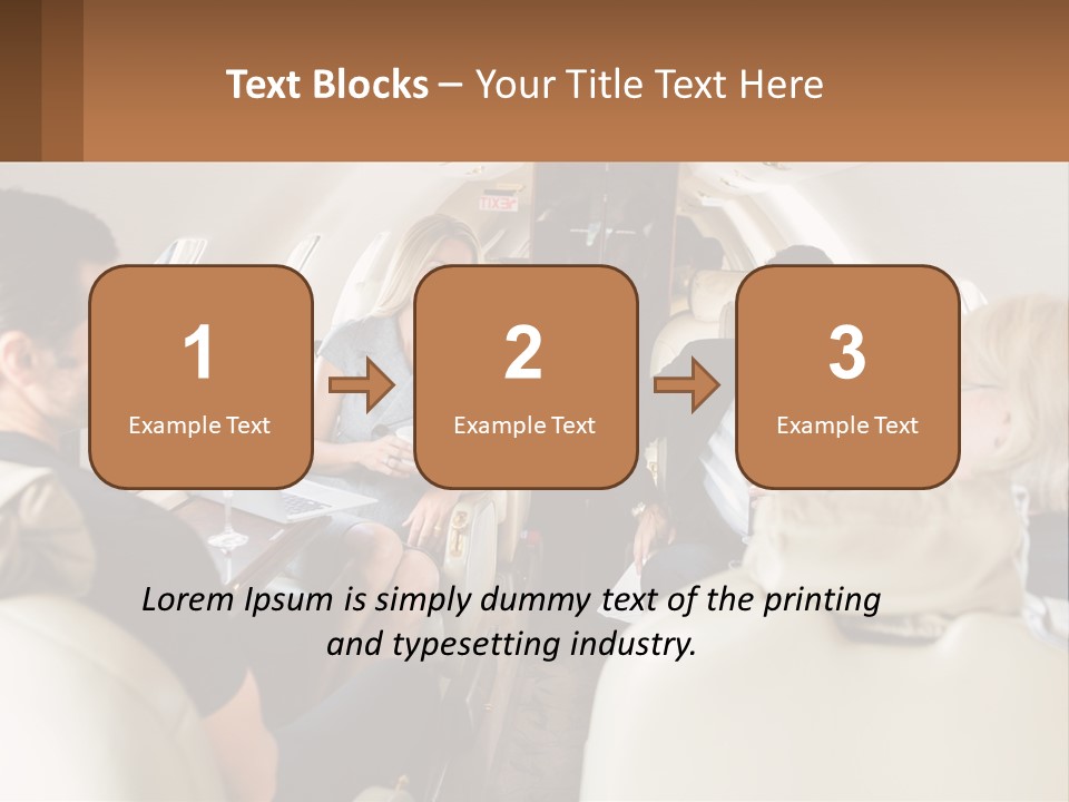 A Group Of People Sitting In An Airplane PowerPoint Template