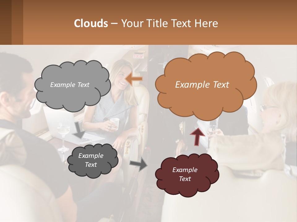 A Group Of People Sitting In An Airplane PowerPoint Template