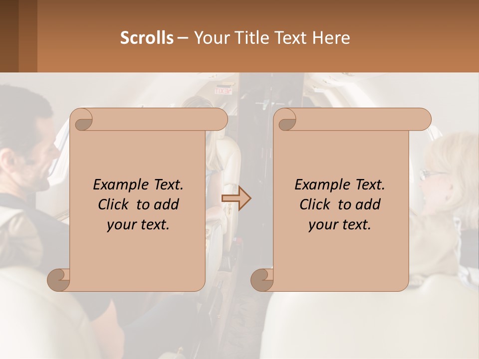 A Group Of People Sitting In An Airplane PowerPoint Template
