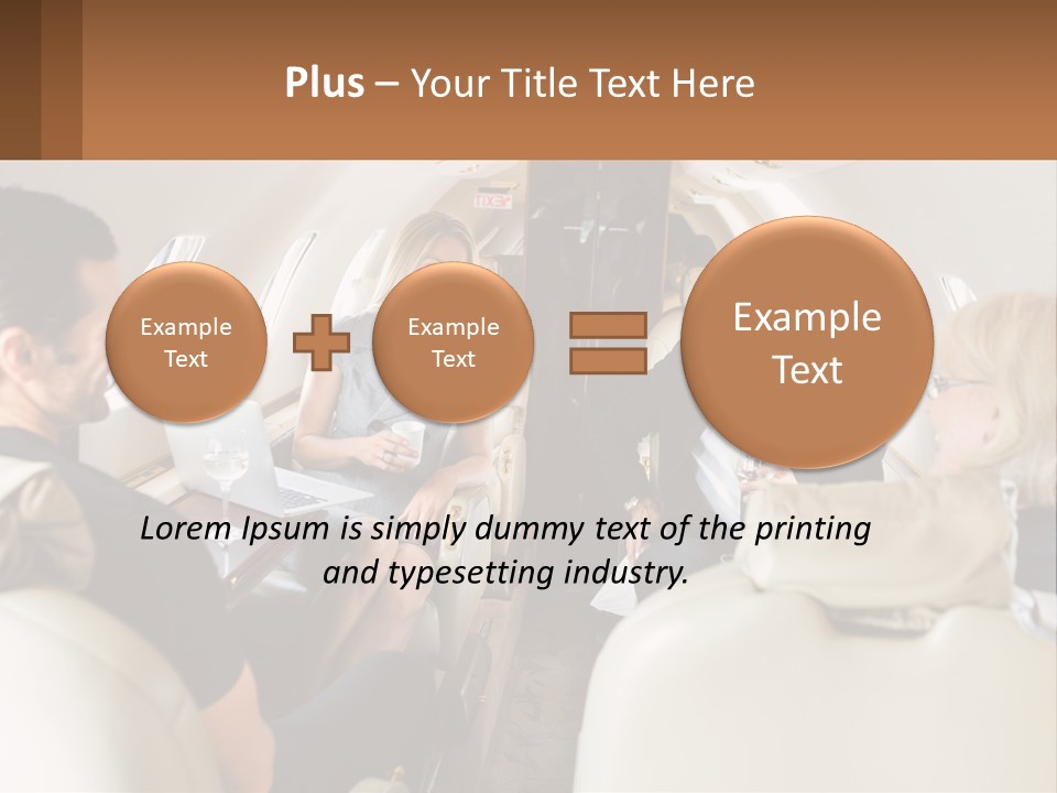 A Group Of People Sitting In An Airplane PowerPoint Template