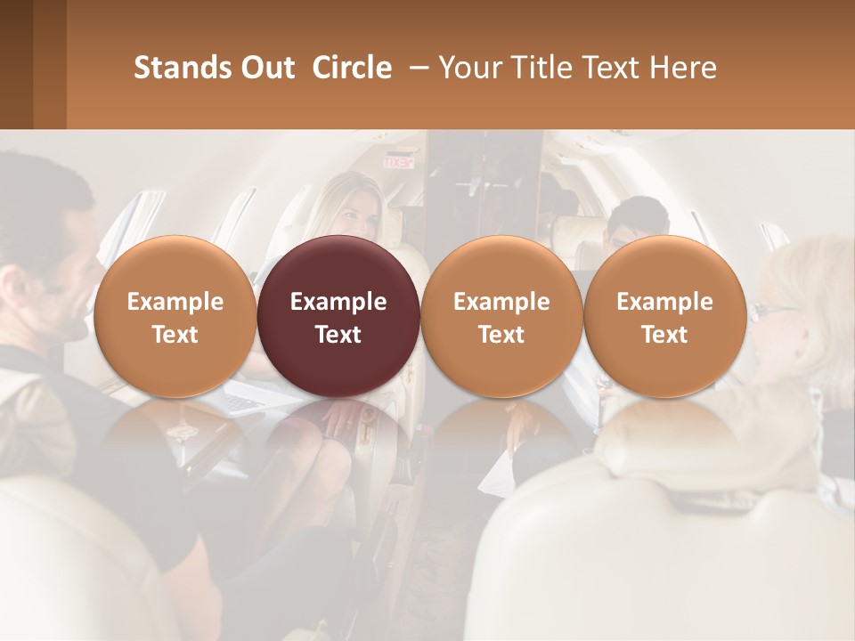 A Group Of People Sitting In An Airplane PowerPoint Template