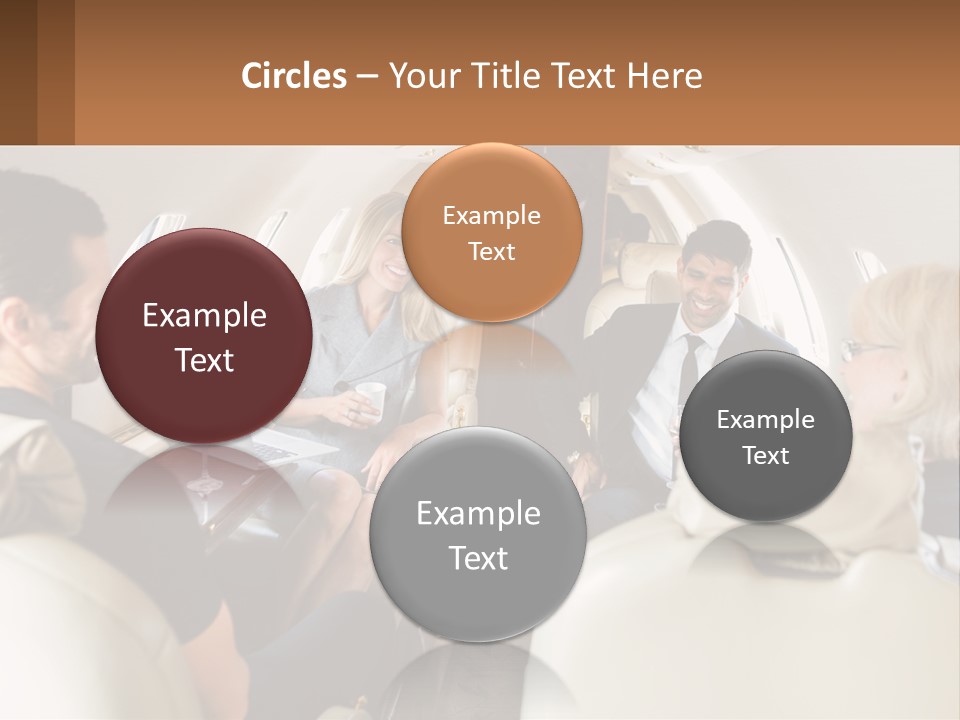 A Group Of People Sitting In An Airplane PowerPoint Template