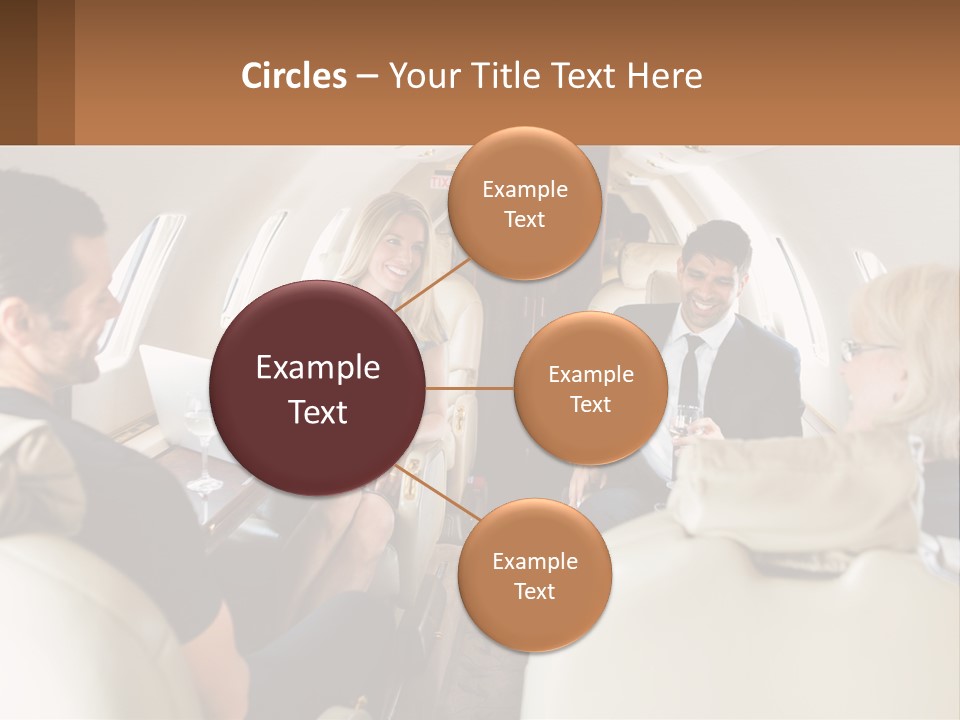 A Group Of People Sitting In An Airplane PowerPoint Template