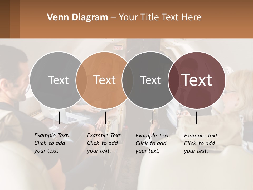 A Group Of People Sitting In An Airplane PowerPoint Template