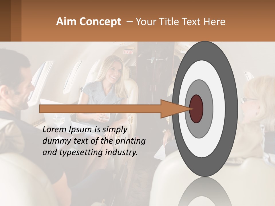 A Group Of People Sitting In An Airplane PowerPoint Template