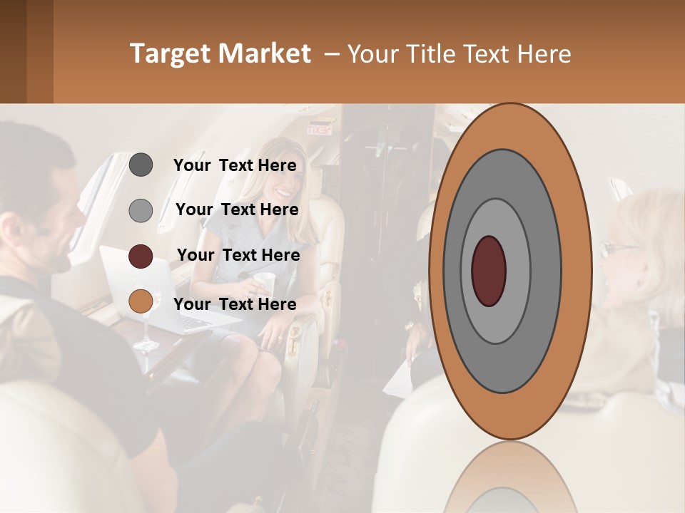 A Group Of People Sitting In An Airplane PowerPoint Template