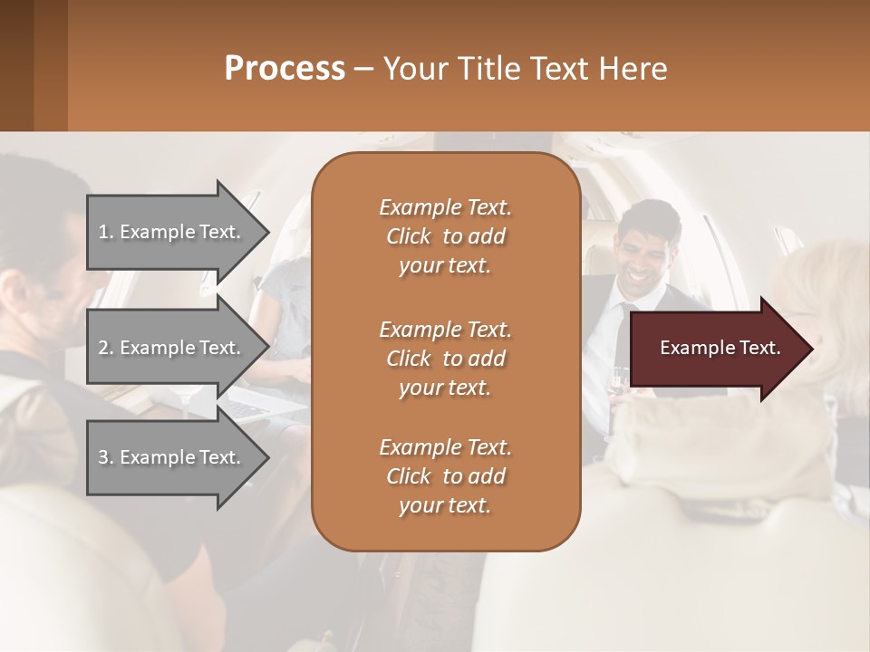 A Group Of People Sitting In An Airplane PowerPoint Template