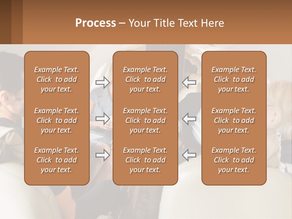 A Group Of People Sitting In An Airplane PowerPoint Template