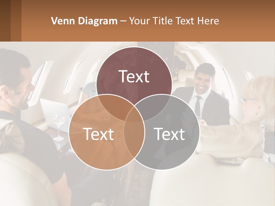 A Group Of People Sitting In An Airplane PowerPoint Template