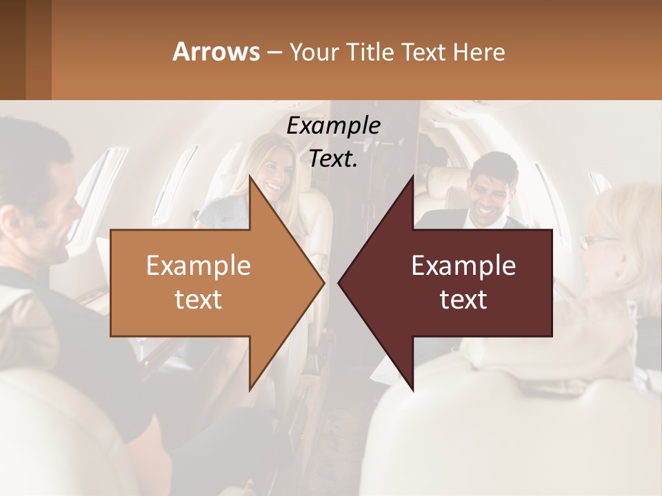A Group Of People Sitting In An Airplane PowerPoint Template