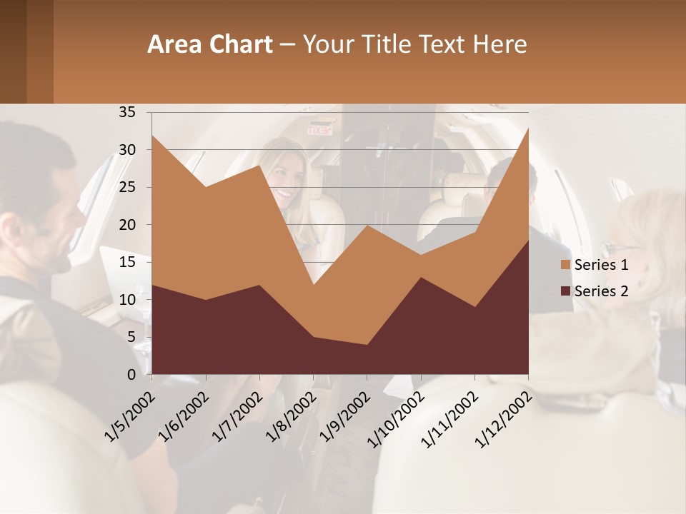 A Group Of People Sitting In An Airplane PowerPoint Template