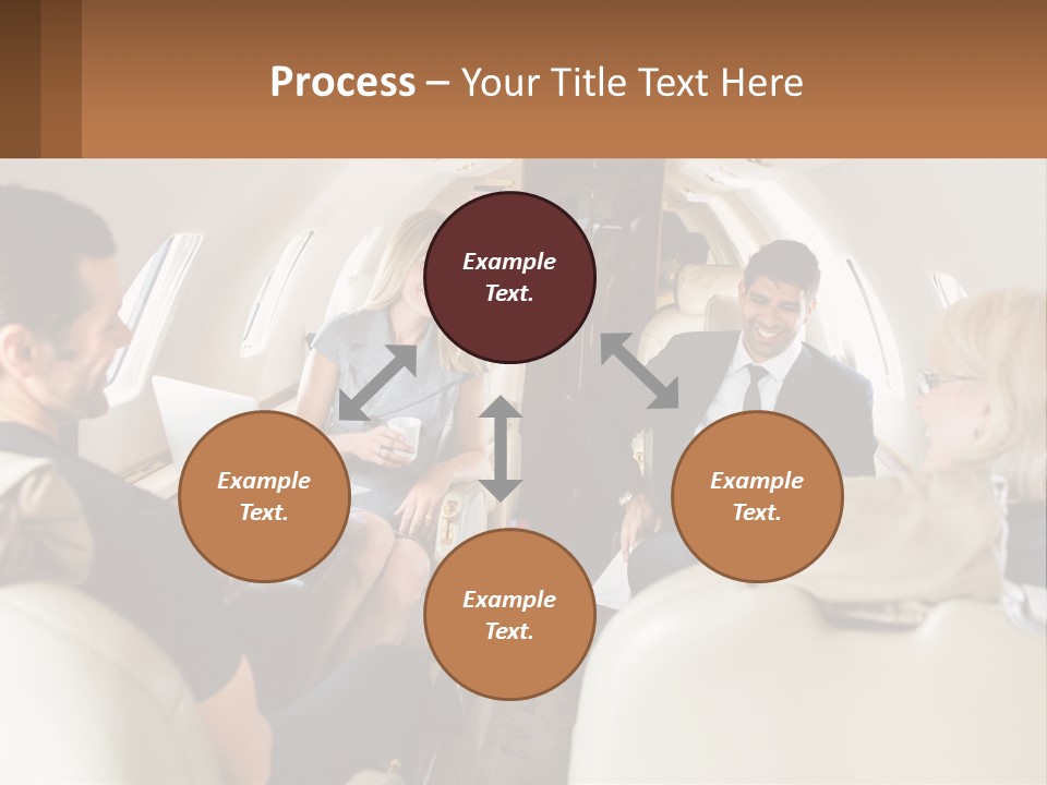 A Group Of People Sitting In An Airplane PowerPoint Template