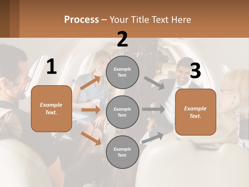 A Group Of People Sitting In An Airplane PowerPoint Template
