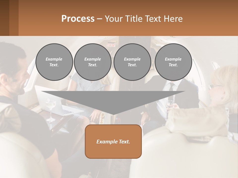 A Group Of People Sitting In An Airplane PowerPoint Template