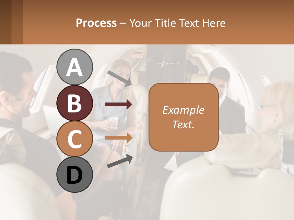 A Group Of People Sitting In An Airplane PowerPoint Template