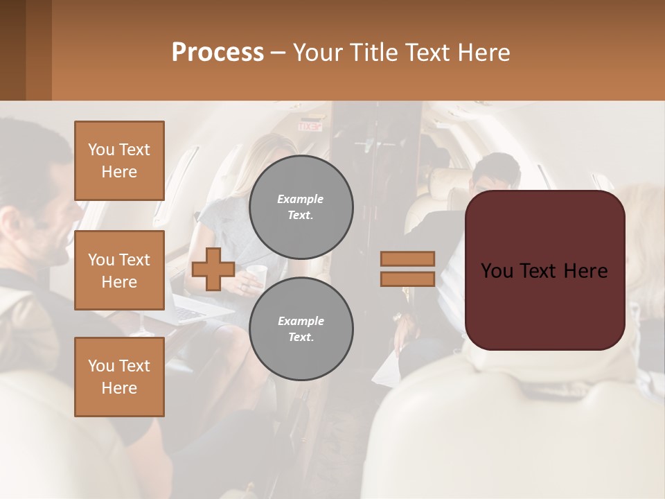 A Group Of People Sitting In An Airplane PowerPoint Template