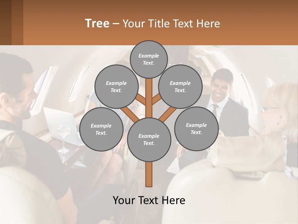 A Group Of People Sitting In An Airplane PowerPoint Template