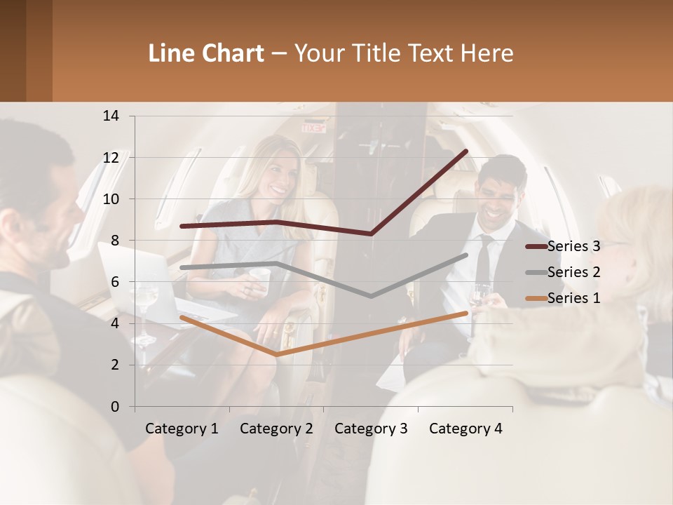 A Group Of People Sitting In An Airplane PowerPoint Template