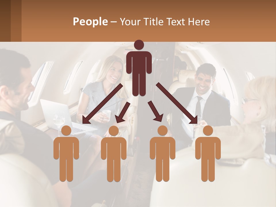 A Group Of People Sitting In An Airplane PowerPoint Template