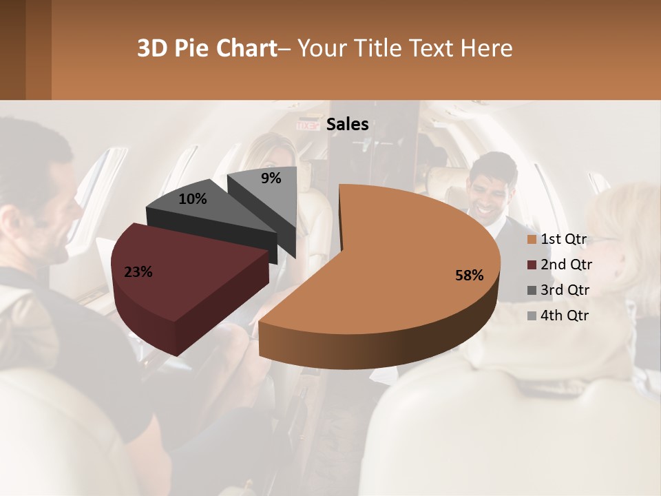 A Group Of People Sitting In An Airplane PowerPoint Template