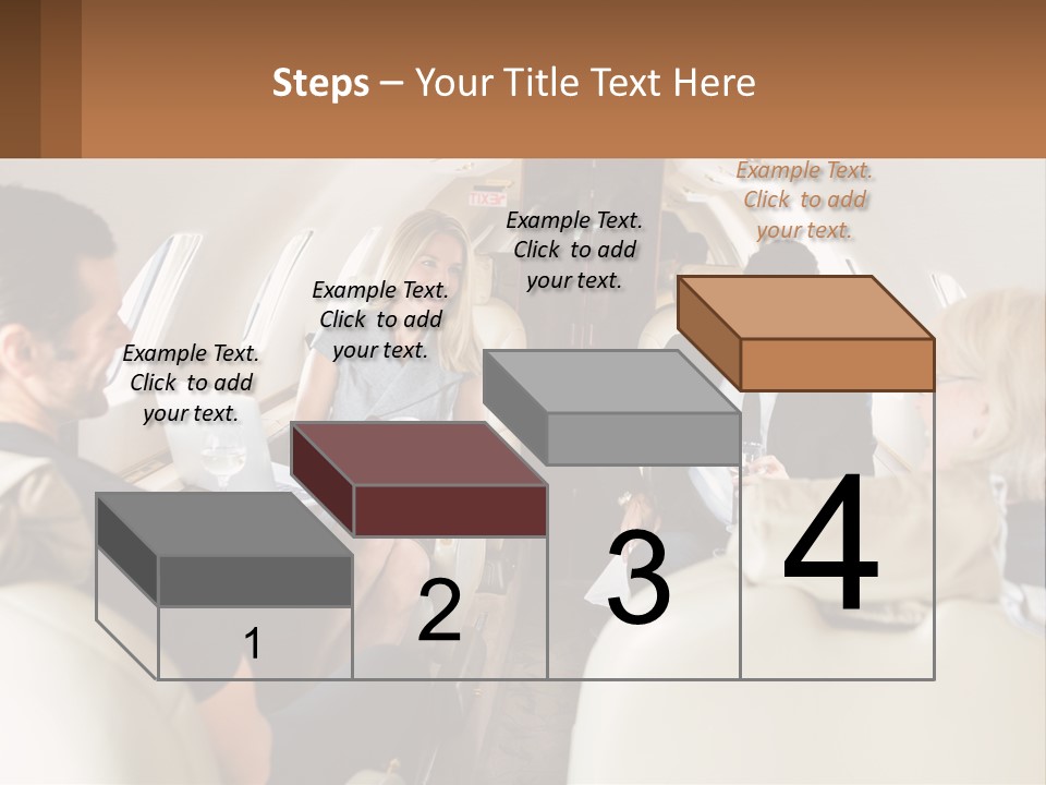 A Group Of People Sitting In An Airplane PowerPoint Template