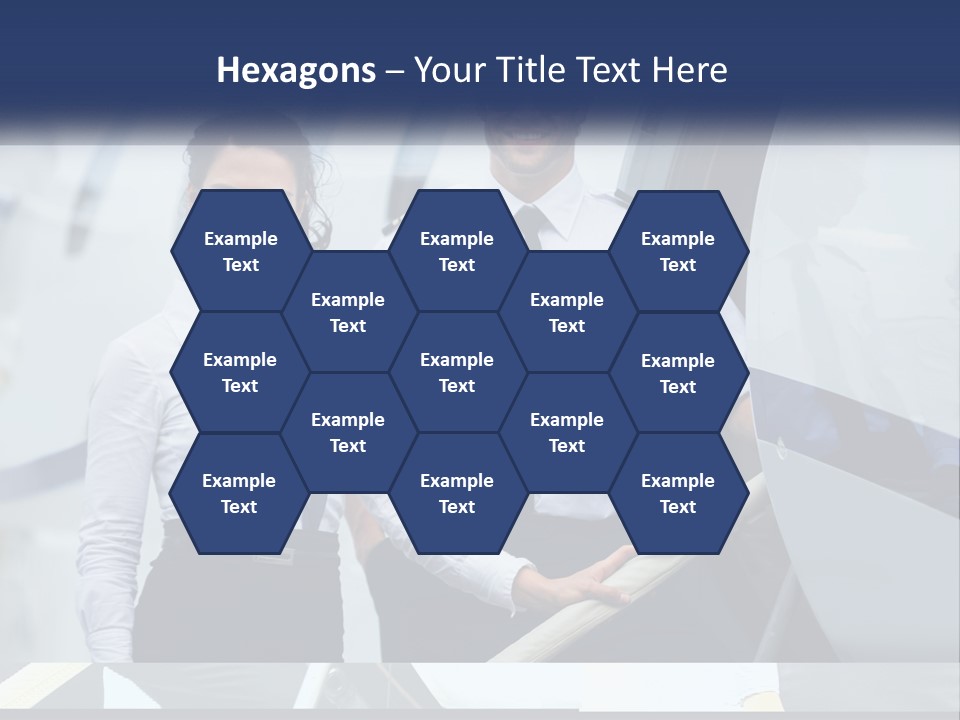 A Man And A Woman Standing In Front Of A Plane PowerPoint Template