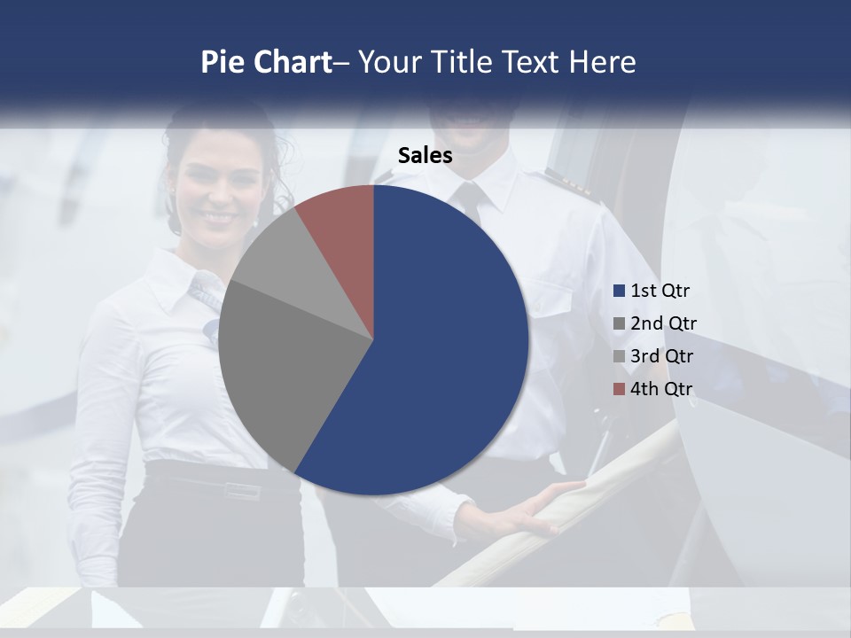 A Man And A Woman Standing In Front Of A Plane PowerPoint Template
